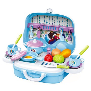 Disney 迪士尼 爐台手提箱  9.5 x 26.6 x 21.3cm  冰雪奇緣 藍色  1組