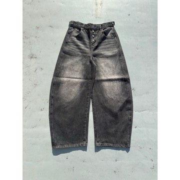 JPSSC】2025AW 9090 King Logo Slub Denim Buggy Pants 水洗 樹紋 牛仔褲