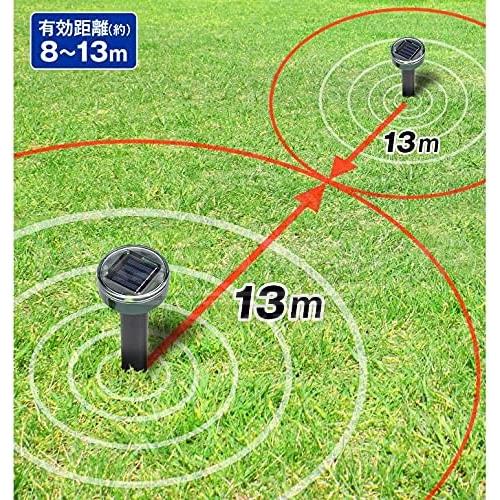 モグラ 退治 お手軽モグラ撃退器 モグラ撃退器 ソーラー式 8個 もぐら退治 モグラ退治 モグラ 撃退 もぐら 駆除 モグラ駆除 簡単設置 省エネ 菜園 庭園 牧場保護