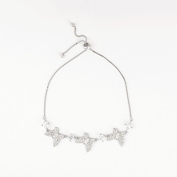 AMARA閃耀銀蝴蝶手鏈  925銀 莫桑鑽  聖誕節 生日 情人節禮物