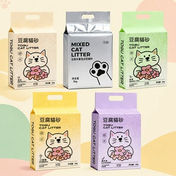 豆腐貓砂 豆腐木薯貓砂 4包組 99%除臭率 可沖馬桶 凝結囤貨首選 2kg(6L)