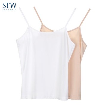 STW莫代爾吊帶背心女夏季抹胸外穿內搭無袖性感短款露臍打底上衣