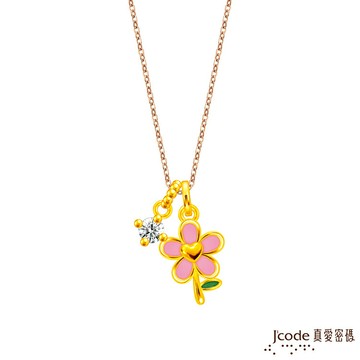 j'code真愛密碼金飾 霞海城隍 桃花旺旺硬金墜子 送項鍊