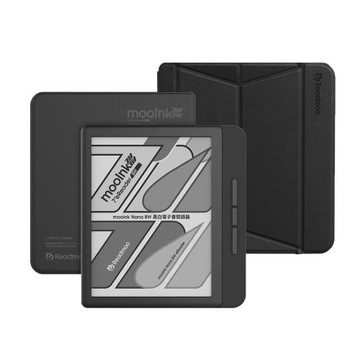 [殼套優惠組]Readmoo讀墨 mooInk Nana 7 吋 BW 黑白電子書閱讀器 (暗夜黑)+磁感應保護殼