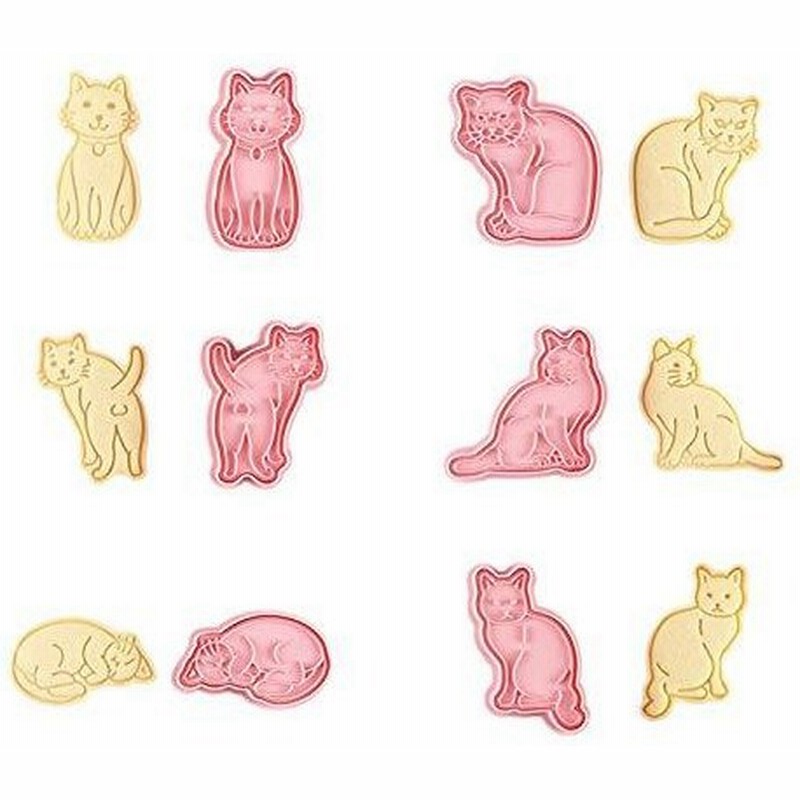 クッキー型 動物 6個セット 可愛い クッキーカッター プラスチック クッキー抜型 製菓道具 お菓子作り 抜き型 手作り プレゼント 猫 通販 Lineポイント最大0 5 Get Lineショッピング