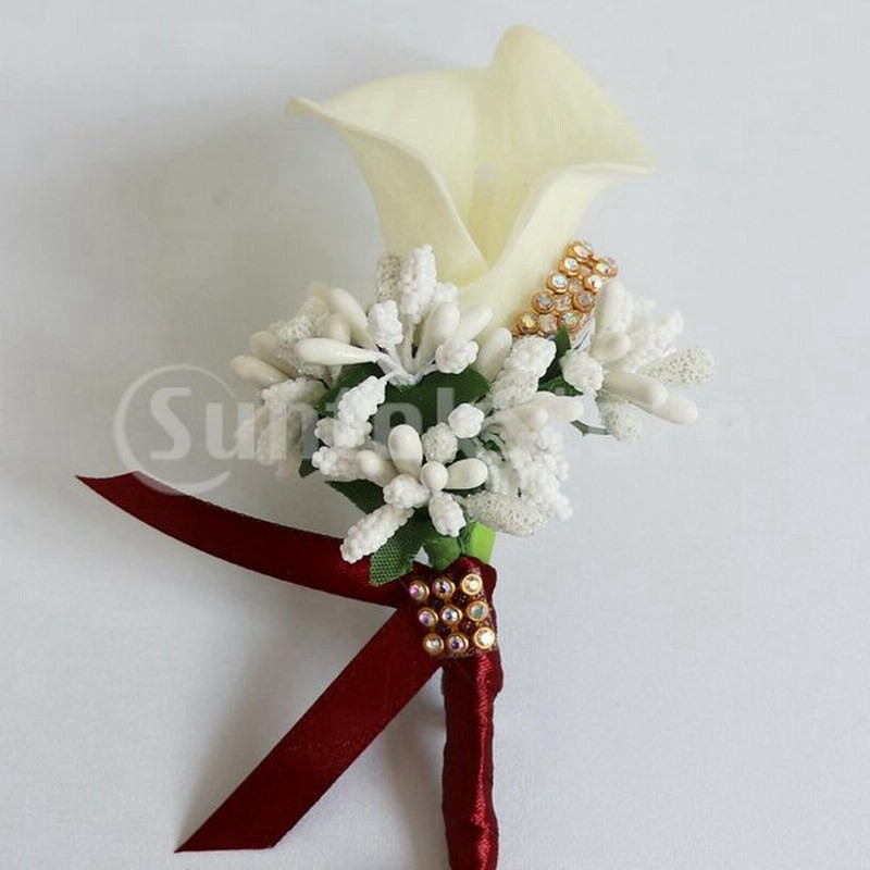 3個のウェディングウエディングコサージュパーティーフラワーブローチ新郎ブートニアコサージュピン 通販 Lineポイント最大0 5 Get Lineショッピング