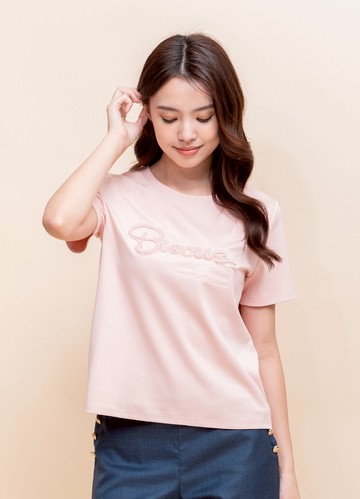 *甜蜜氛圍刷繡Ｔ恤