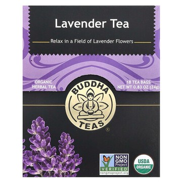 Buddha Teas, 有機草本茶，薰衣花草，無咖啡萃取，18 茶包，0.83 盎司（24 克）