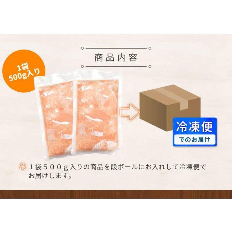 サーモン ハラス 切り落とし 刺身用 生サーモン１ｋｇ（５００ｇ×２パック）サイズ不揃い お値打ち品 トロ 生食 アトランティックサーモン