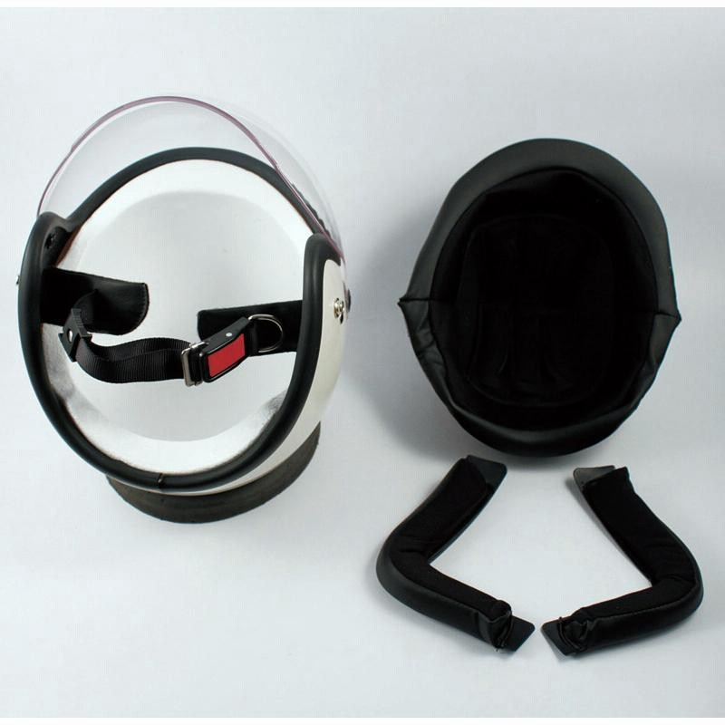 ホワイト/ブラック ストライプ ジェットヘルメット Harley-Davidson