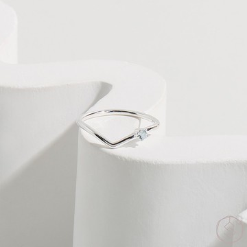 繆思MUSE | 托帕石 S925純銀 | 經典V型戒