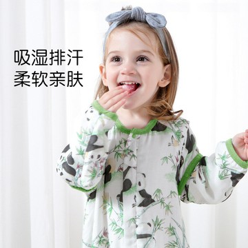 嬰兒男女寶寶分腿睡袋春夏款抑菌透氣紗布兒童新生兒防踢被睡衣鑫弘-萌寶童裝可開發票