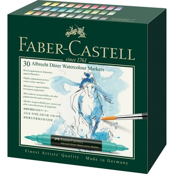 Faber_Castell 雙頭水彩麥克筆套組-30支入160330【領券滿額再折千12/31止】