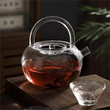茶壶 茶具中式玻璃煮茶壺簡約透明花茶紅茶茶壺茶具套裝居家用燒水壺泡茶壺