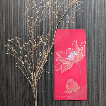 婚禮生日新年紅包 / 荷花插圖04 / 親筆手繪