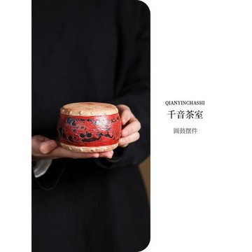 【茶寵 圓鼓擺件/蓋置】兩用 茶寵 蓋置 功夫茶具配件茶趣擺件