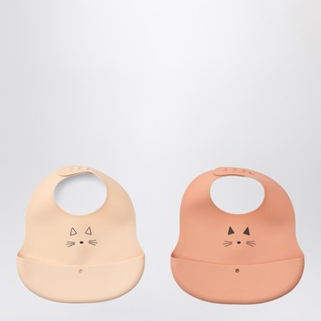 Set of two Ember pink bibs