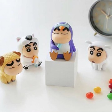 國版蠟筆小新cos動物小新盲盒手辦潮玩可愛桌面車載擺件玩偶禮物