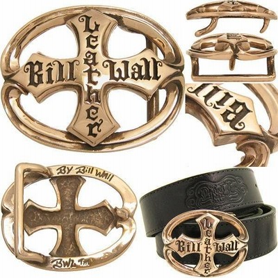 ビルウォールレザー(Bill Wall Leather/BWL)ロゴクロスベルトブロンズ  
