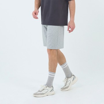 GIORDANO 男裝輕薄鬆緊腰短褲 - 04 中花灰