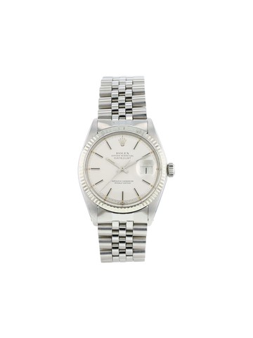 Rolex - 1977 pre-owned Datejust 36mm - unisex - stainless steel/White Gold - One Size - Silver
