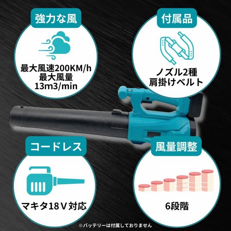 マキタ 互換 18V ブロアー ハイパワー 強力 コードレス マキタ 互換 充電式 ブロワ 大型 超強力 ハイパワー コードレス