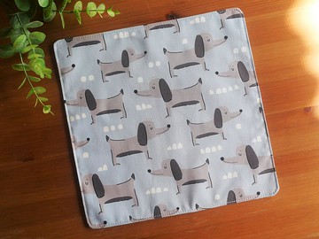 限量訂製款=韓國純棉手帕=可愛風=傲嬌狗狗=水藍