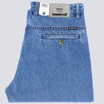 正宗美國Texwood蘋果牛仔褲男正品直筒寬松斜口袋純棉中老年長褲