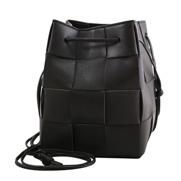 BOTTEGA VENETA 680218 大格編織單肩背/斜背水桶包.深咖