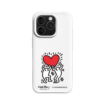 iPhone 16 Pro SolidX 白 - Keith Haring - 愛心