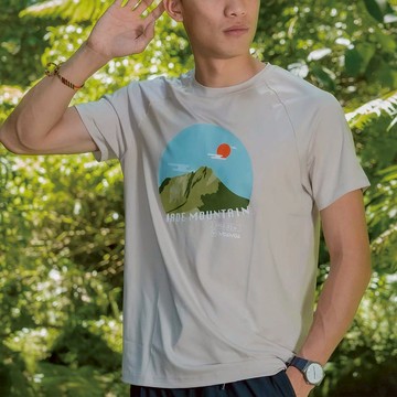 【WOAWOA】UPF50+涼感循環極風衣-短袖【晴空玉山款】登山衣 排汗衣 涼感衣 衣服 防曬  登峰衣