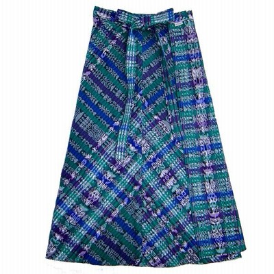 ilo itoo コルテスカート コルテスカート〔66cm丈〕カラフル絣〔オレンジ系〕（ilo itoo