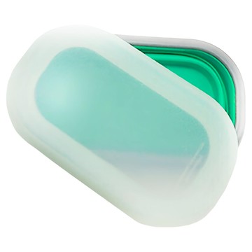 Lexngo 矽膠蓋可摺疊餐盒(小) 食品級矽膠 不含BPA 堅固耐用 防漏矽膠蓋 可用於微波爐和洗碗機  綠色  1組