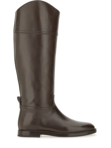 brunello cucinelli leather boot