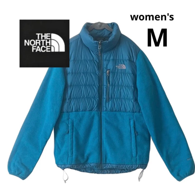 ザノースフェイスUS規格フリースダウンジャケットMブルーTHENORTHFACE