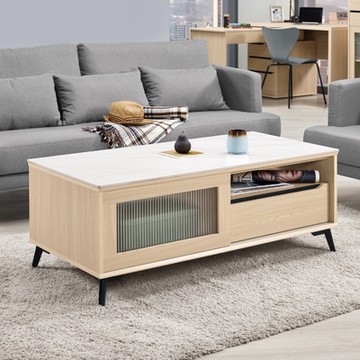 MUNA家居  朵利斯4尺岩板大茶几  120X60X48cm