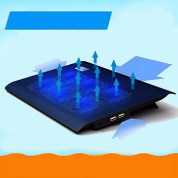 跨境 諾西L112B 筆記本散熱器 14寸15.6寸 電腦支架靜音6風 黑色，鑫弘-3C數碼