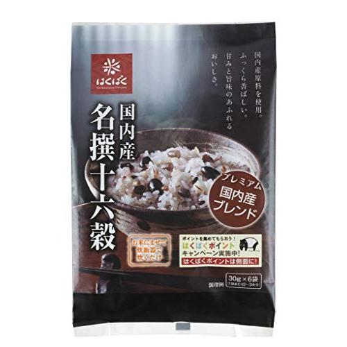 はくばく 国内産名撰十六穀 180g(30g×6)×6袋入