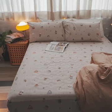 二層紗 甜點星球 單人床包＋兩用被三件組 觸感親膚柔軟 台灣製 棉床本舖