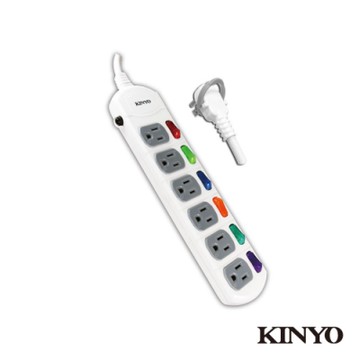 KINYO 6開6插延長線(6尺)CG1666