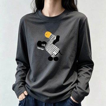 免運 【舒適親膚】100%純棉 韓風女裝 寬鬆大學t長袖 oversize 長袖內搭 長t shirt 打底衫 1528