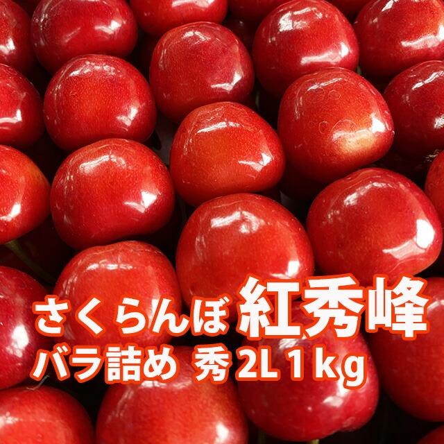 さくらんぼ 紅秀峰 山形 贈答 ギフト 秀２Ｌ 1kg ばら詰め 佐藤N (BS-003) プレゼント チェリー お中元 サクランボ お中元 内祝い 農産物