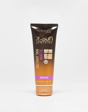 Rimmel London Sunshimmer Instant Tan face & Body - Medium Matte 125ml-Brown