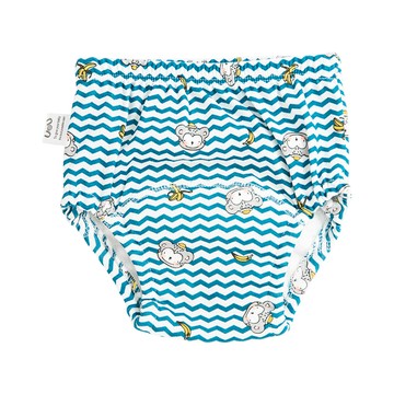 JoyNa - 學習褲 嬰兒尿布褲 鬆緊隔尿褲-3件入-波浪猴子+隨機2入