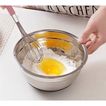 【打蛋盆-矽膠底】28公分 無磁不銹鋼 加深 加厚 多用料理盆 湯碗 湯盆 調料缸