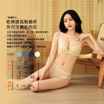 Amorous私密內衣「絢爛煙火」乾爽透氣軟綿杯內衣【A2410】