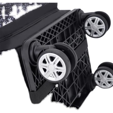 迷你12寸登機防水印花手提萬向輪拉桿包背包旅行短途行李袋超輕