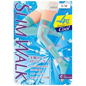 日本🇯🇵境內版SLIM WALK 美腿涼感睡眠美腿襪 長筒款 M