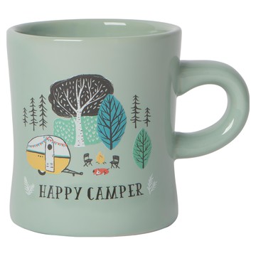 NOW 曲線石陶馬克杯 355ml  露營趣  1個