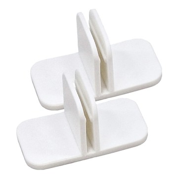 FaSoLa DIY可伸縮任意拼接 抽屜隔板末端扣  3g  白色  2組